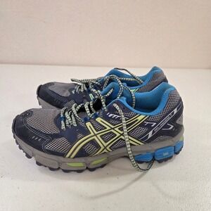 ASICS Gel-Kahana 7 Womens Trail Running Shoes Navy Blue Neon Yellow T4G6N Size 7